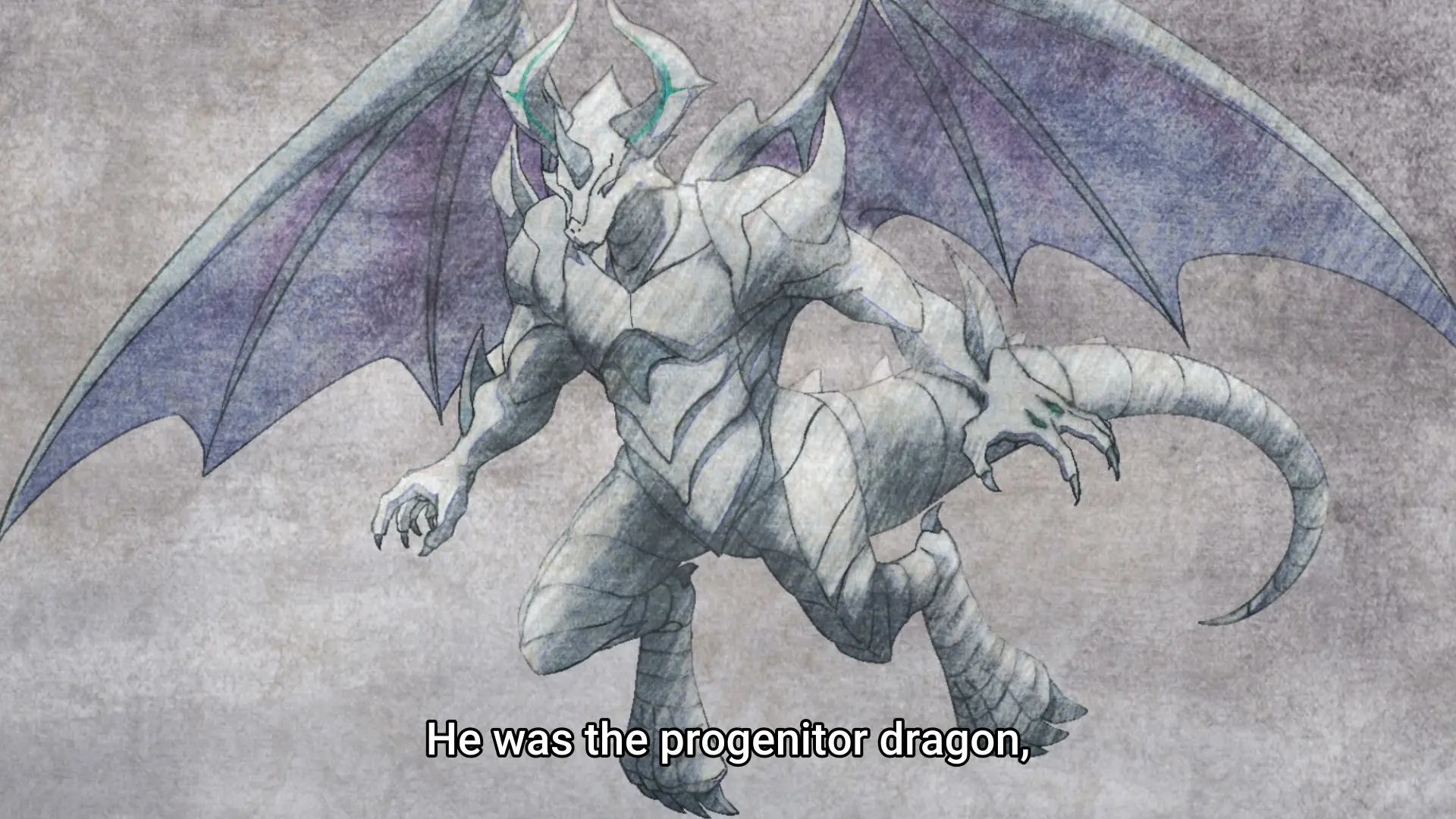 Screenshot from an anime showing a "dragon".