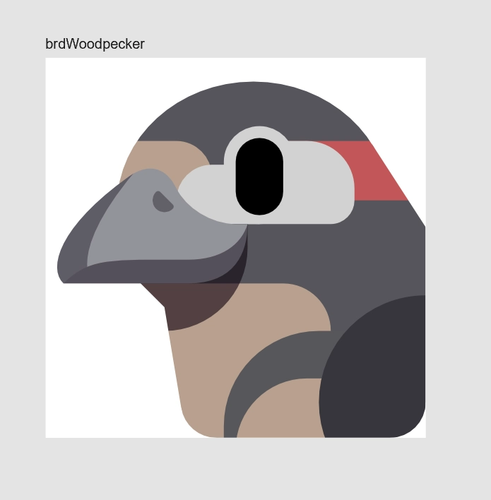 Emoji of a woodpecker