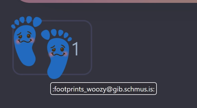 Emoji reaction by Vel: footprints_woozy