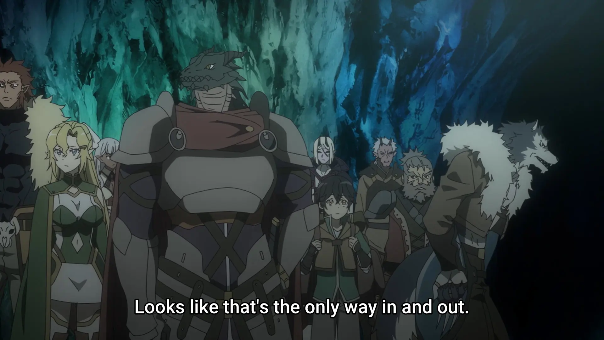 Another example from the same anime. There's a wolf character.