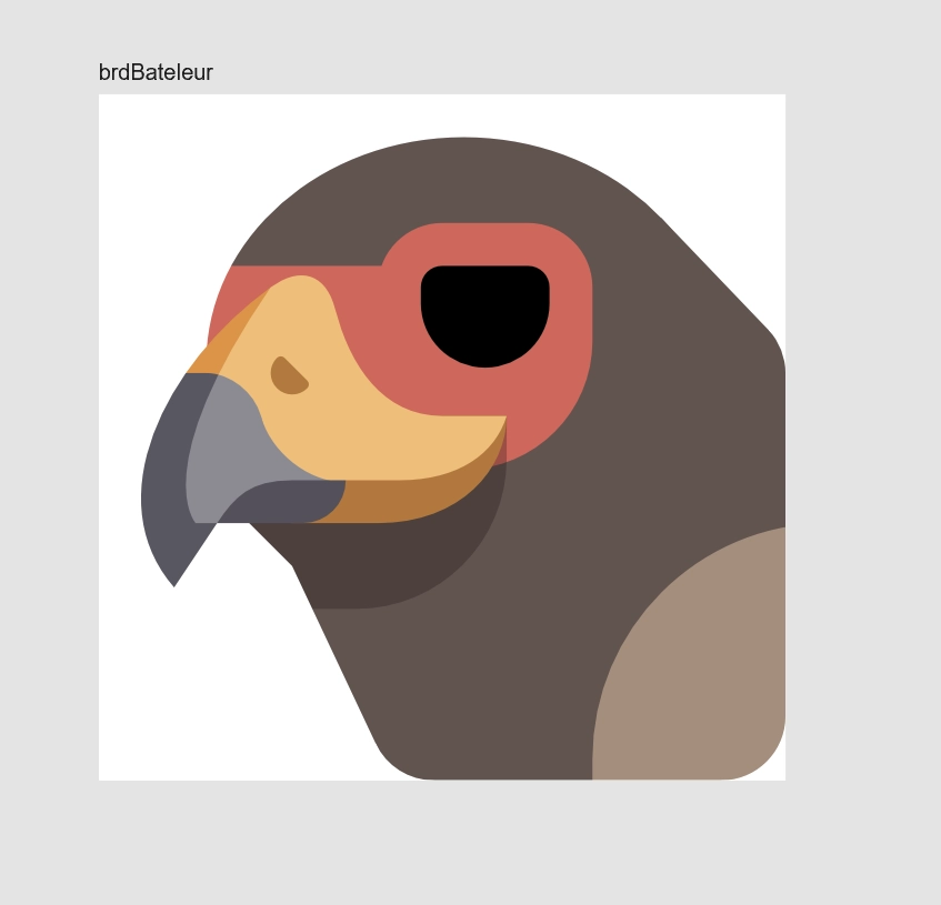 Emoji of a Bateleur eagle.