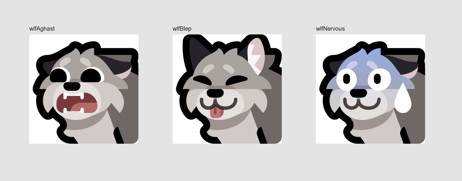 Same clip reenacted with my new wolf emojis.