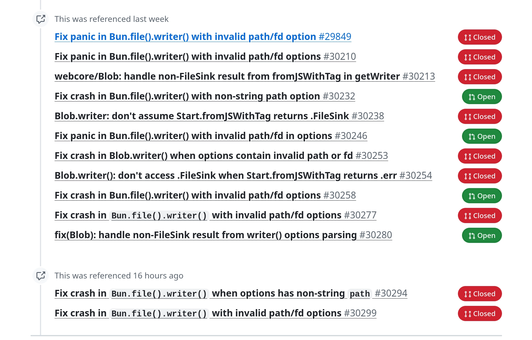 13 Pull Requests on GitHub addressing the same problem. They were all generated by AI and many were subsequently closed by AI as duplicates.
