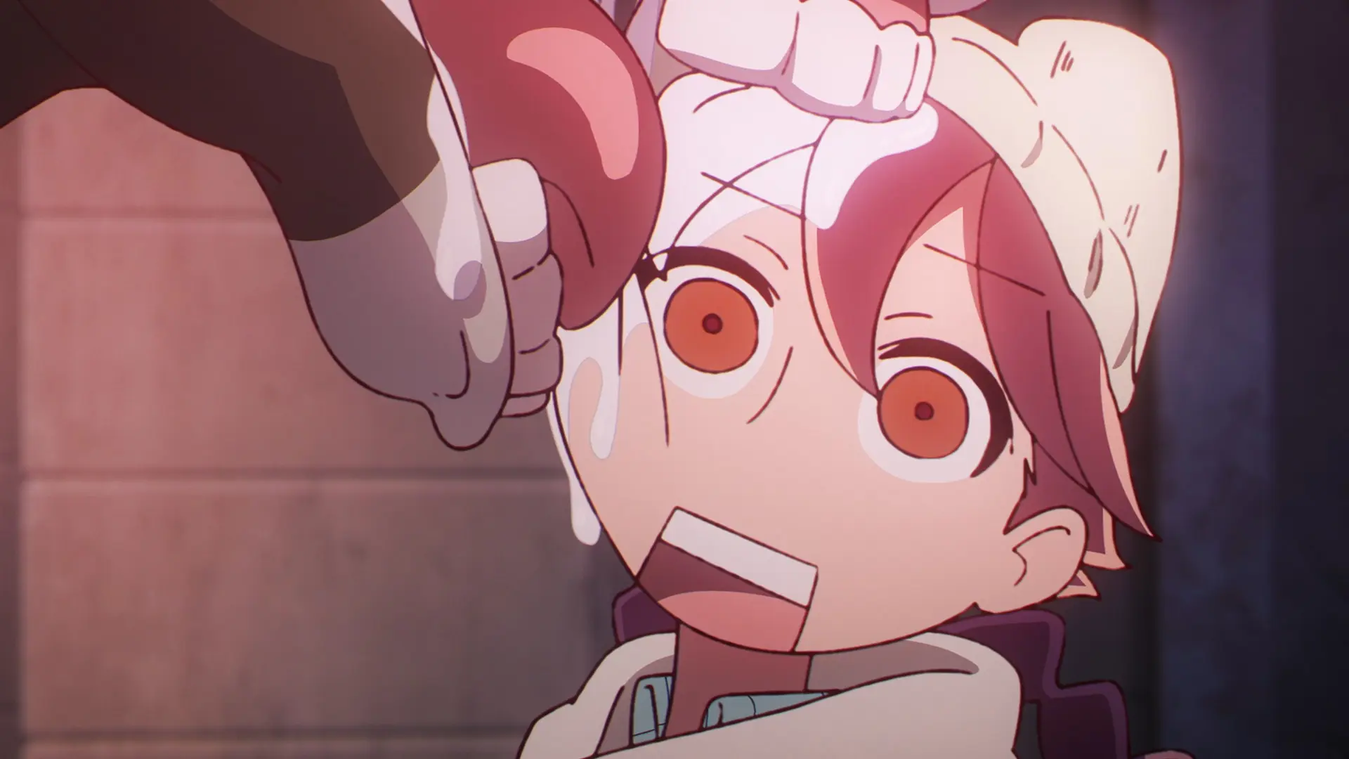 Same anime and situation. You can see here head more closely. There's drool on it. She looks dead inside.