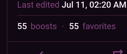 An unspecified Mastodon post with 55 boosts and 55 favorites.