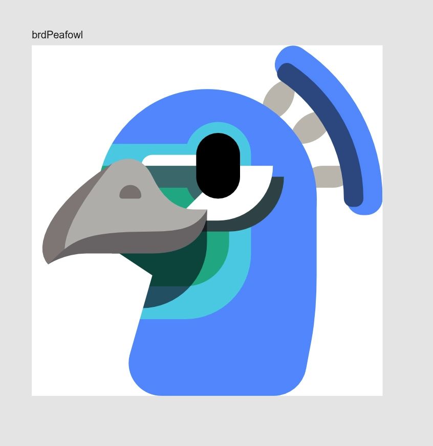 Emoji of a peafowl