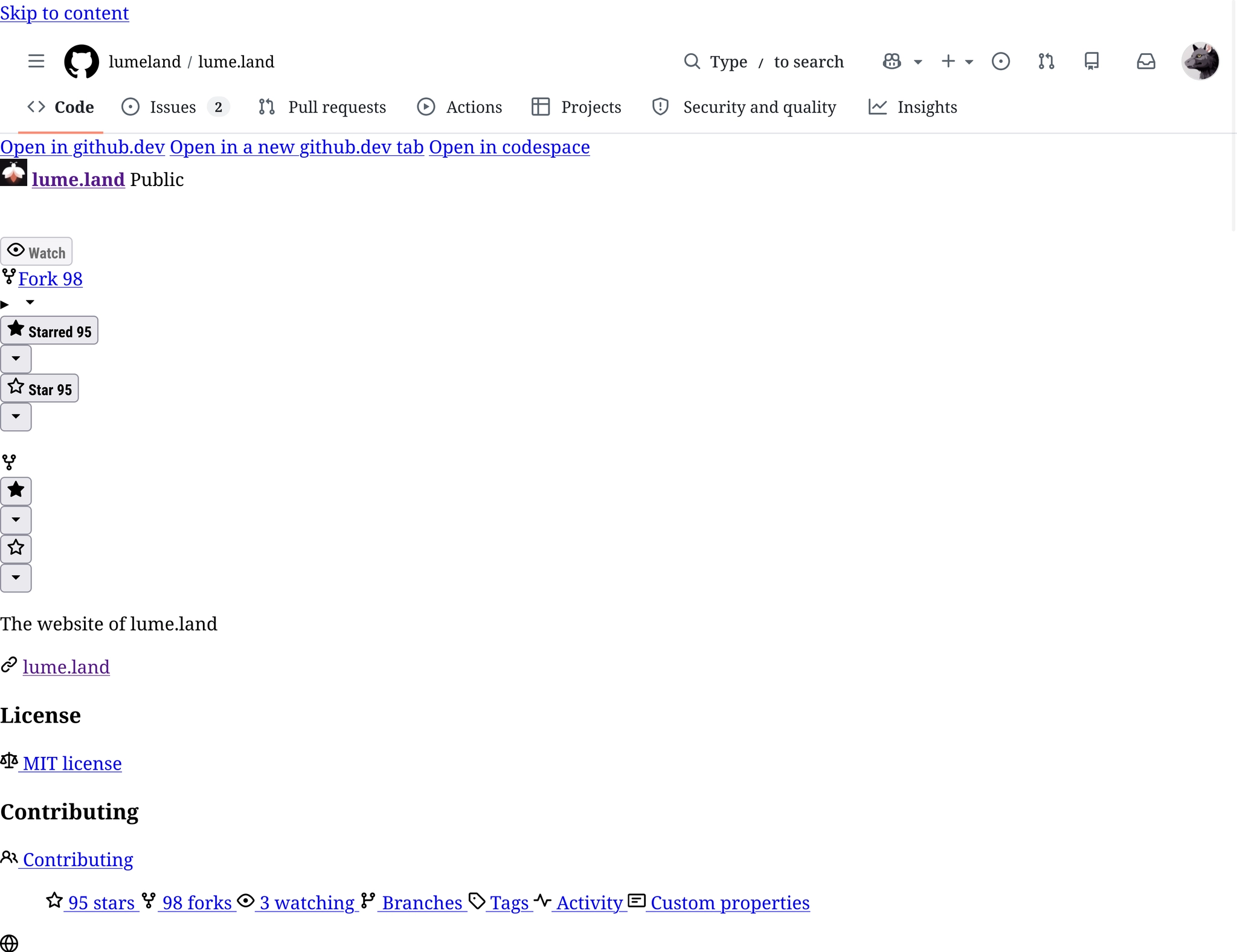 GitHub with broken CSS, again.